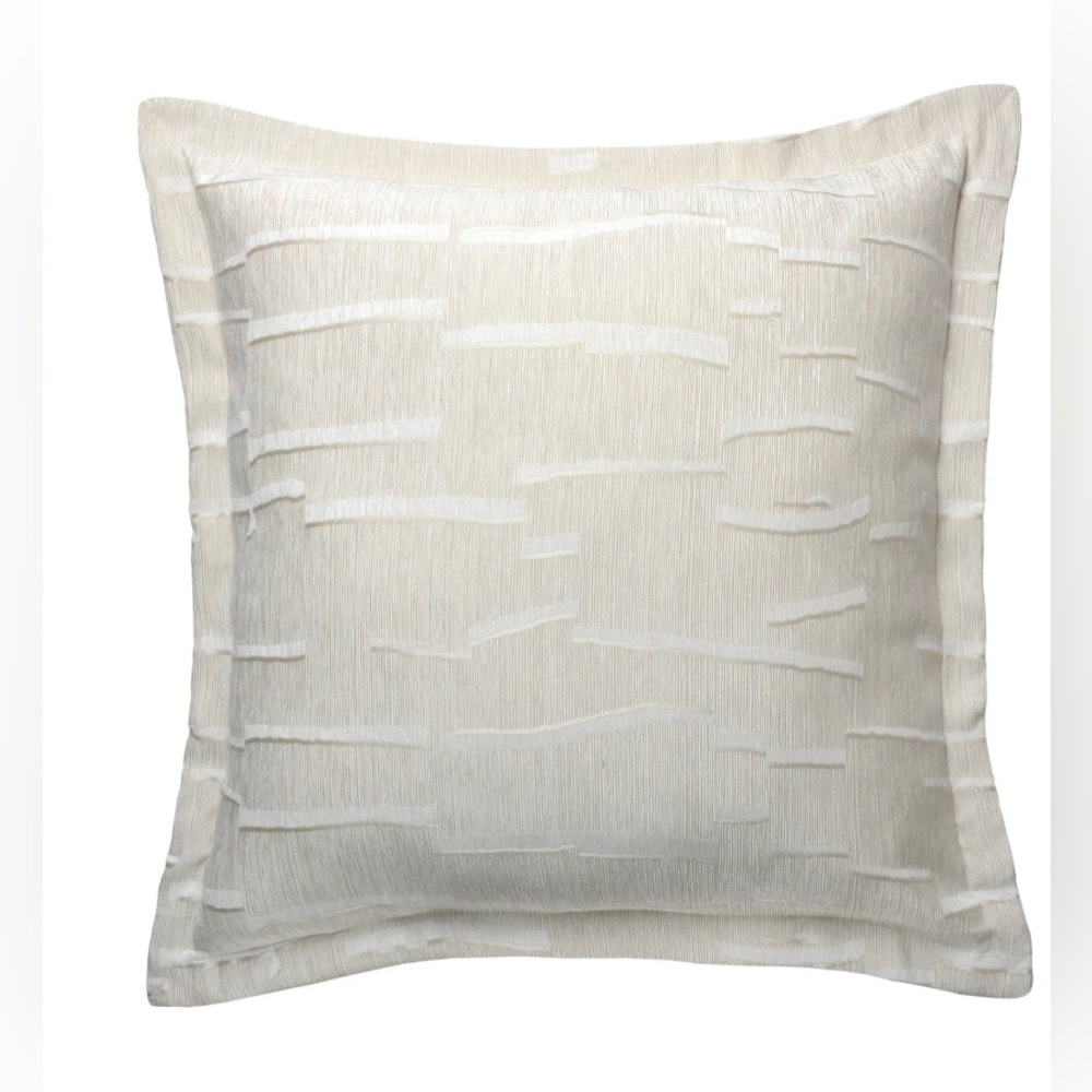 Dreams by Cloud9 Design Alina Ivory Striped Euro Sham - Sham Cover 26” x 26”